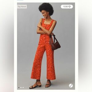 Brand new in package, Portside Printe red jumpsuit. Size 16, Anthropologie